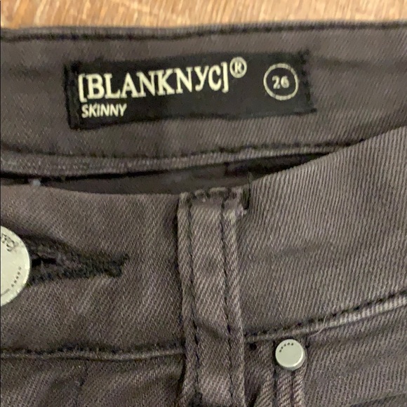 Blank NYC dark grey lace-up cropped jeans Size 26 - Picture 7 of 7